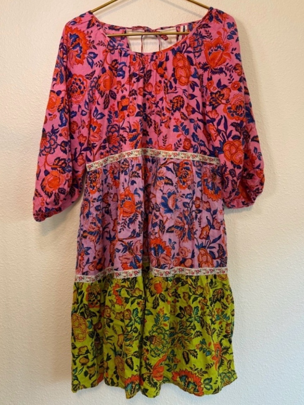 Anthropologie Multi Colored Floral Dress